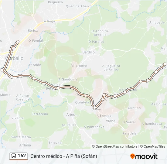 162 Bus Line Map