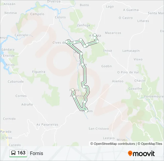 163 Bus Line Map