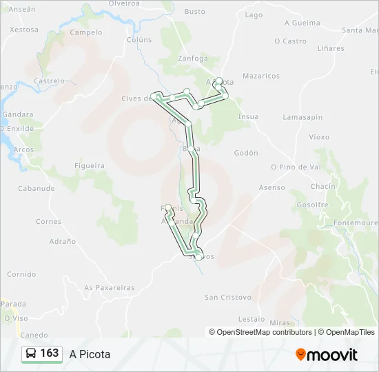 163 Bus Line Map