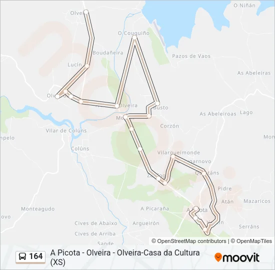164 Bus Line Map
