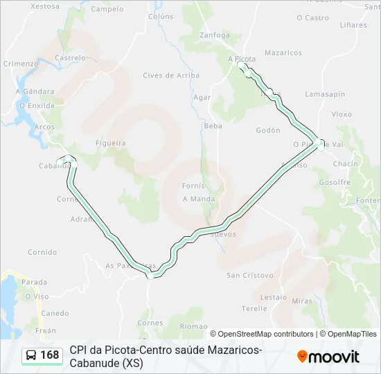 168 Bus Line Map