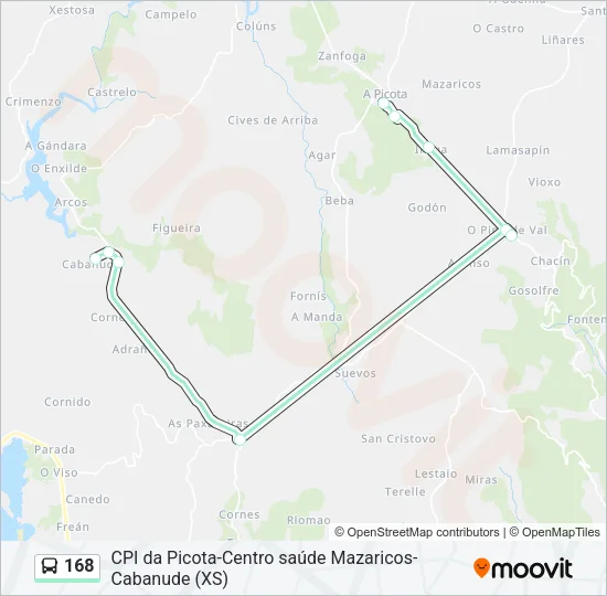 168 Bus Line Map