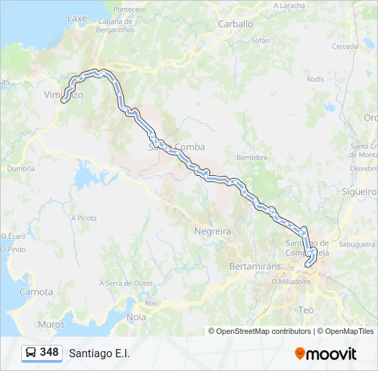348 Bus Line Map