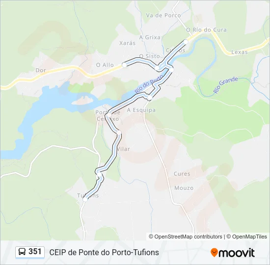 351 Bus Line Map