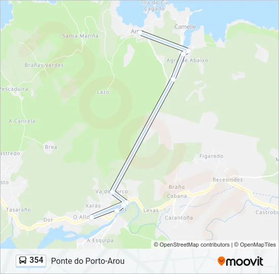 354 Bus Line Map