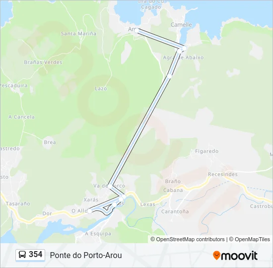 354 Bus Line Map