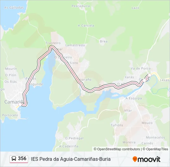 356 Bus Line Map