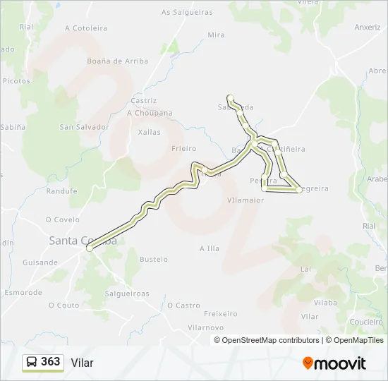 363 Bus Line Map