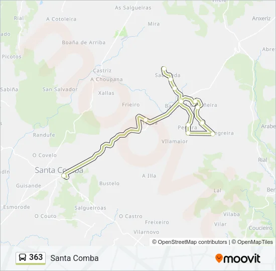 363 Bus Line Map