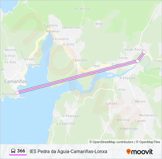 366 Bus Line Map