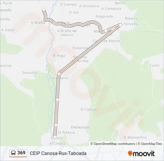 369 Bus Line Map