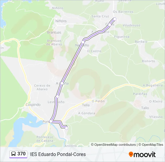 370 Bus Line Map