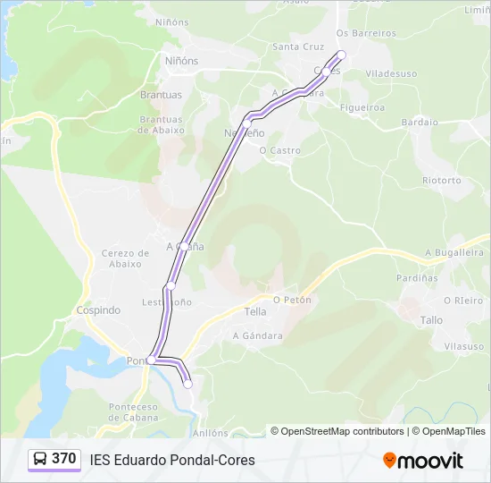 370 Bus Line Map