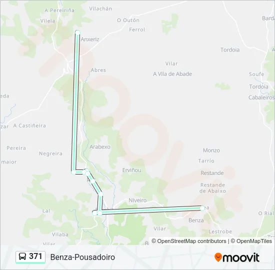 371 Bus Line Map