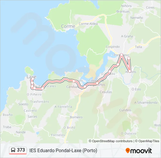 373 Bus Line Map