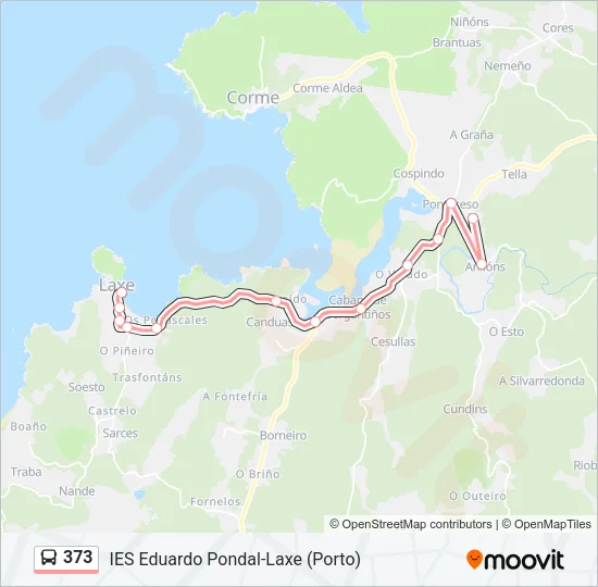 373 Bus Line Map