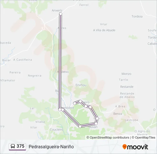 375 Bus Line Map