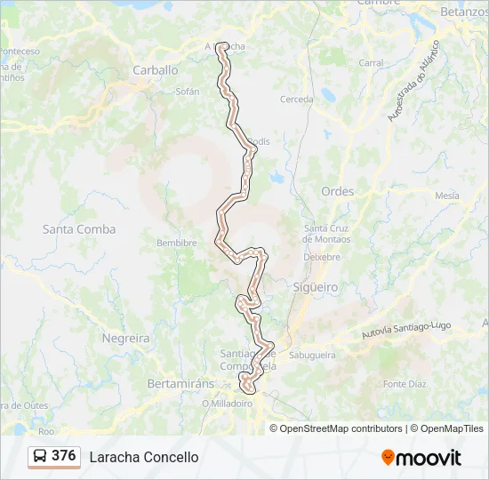 376 Bus Line Map