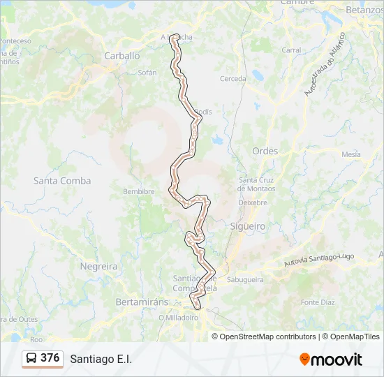376 Bus Line Map