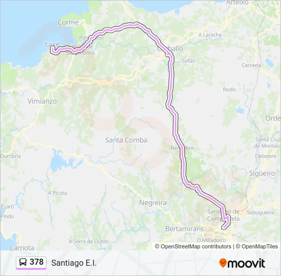 378 Bus Line Map
