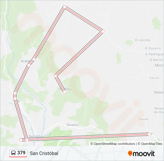 379 Bus Line Map