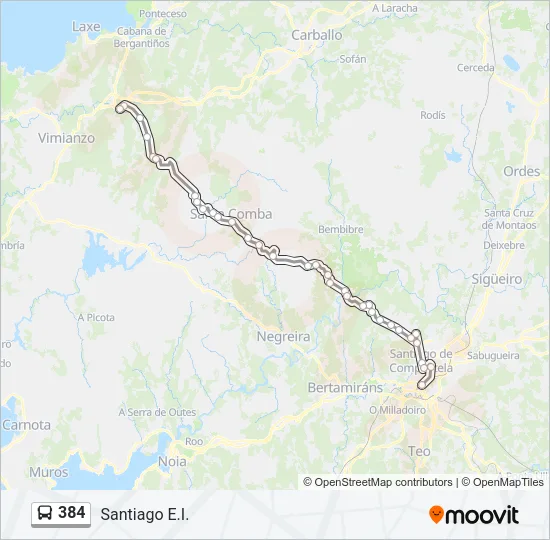 384 Bus Line Map