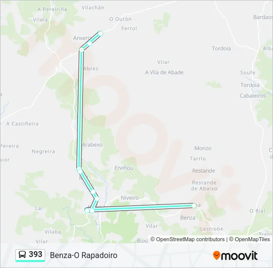 393 Bus Line Map