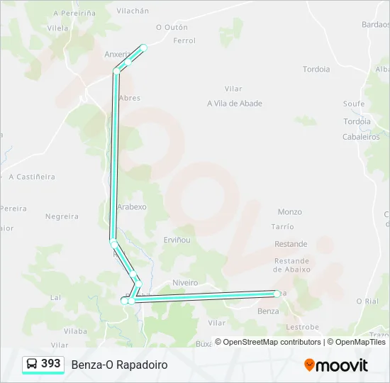 393 Bus Line Map