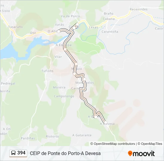 394 Bus Line Map
