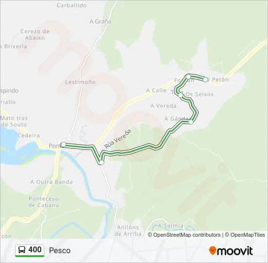 400 Bus Line Map
