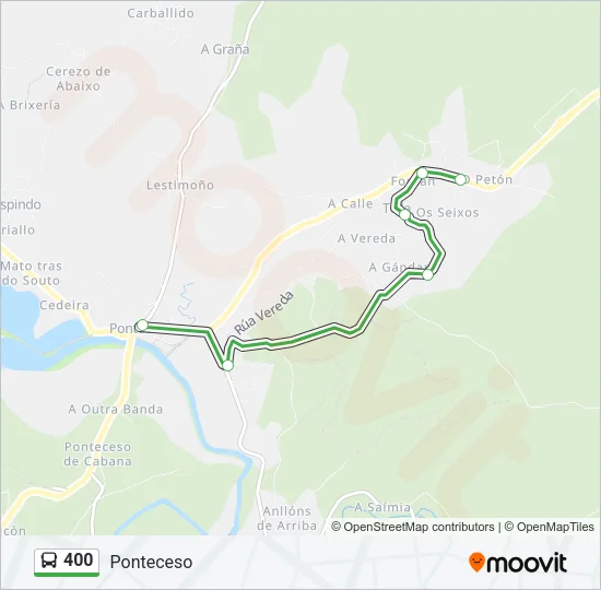 400 Bus Line Map