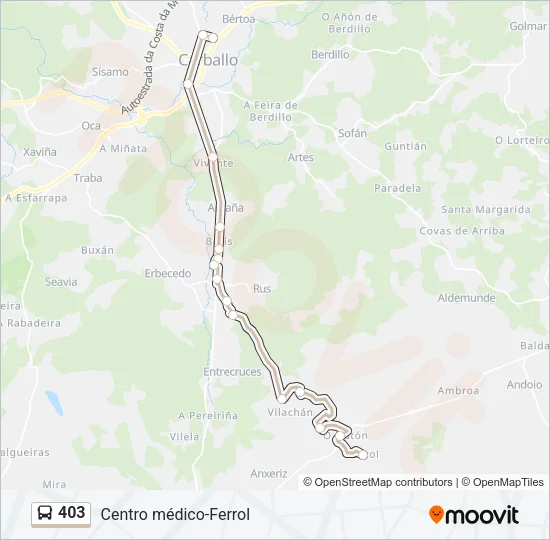 403 Bus Line Map