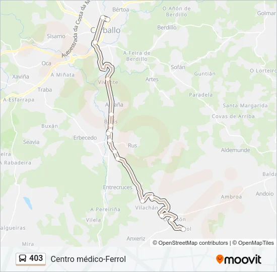 403 Bus Line Map