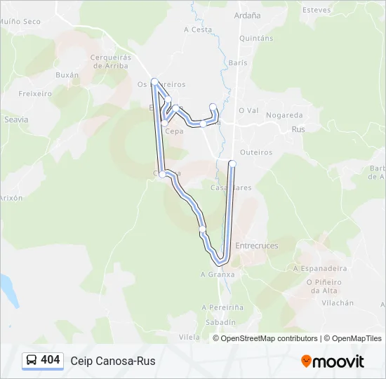 404 Bus Line Map