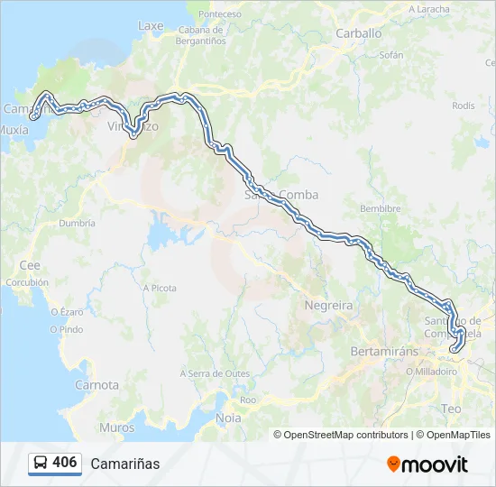 406 Bus Line Map