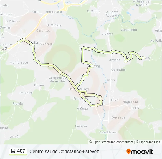407 Bus Line Map