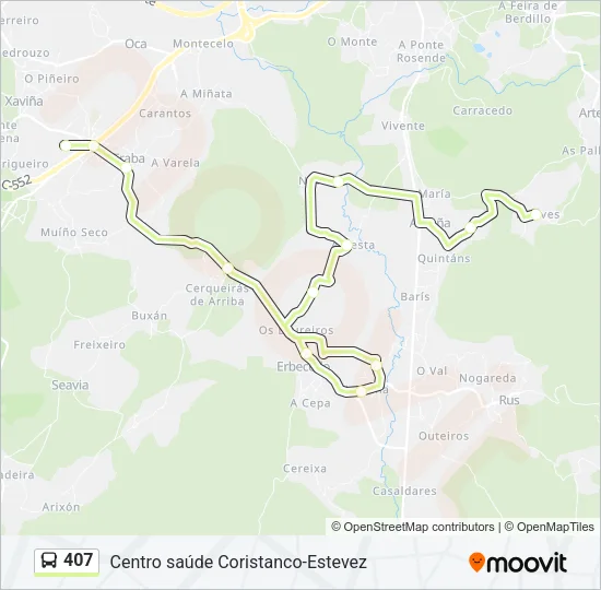 407 Bus Line Map