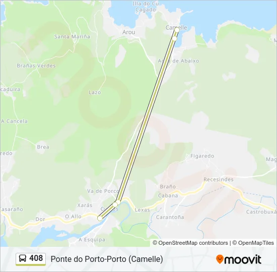 408 Bus Line Map