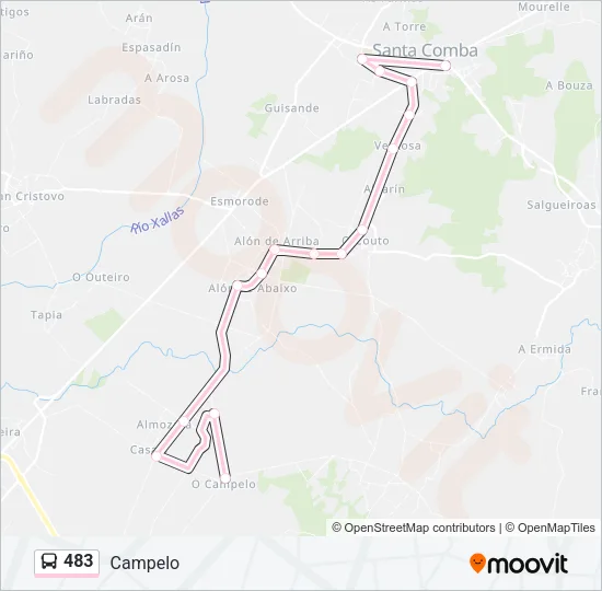 483 Bus Line Map