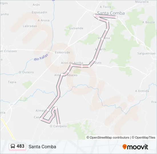 483 Bus Line Map