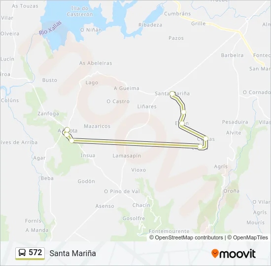 572 Bus Line Map