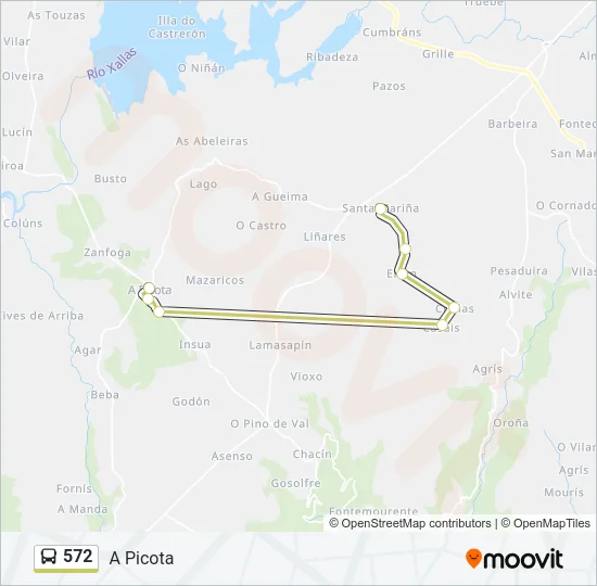 572 Bus Line Map
