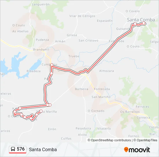 576 Bus Line Map