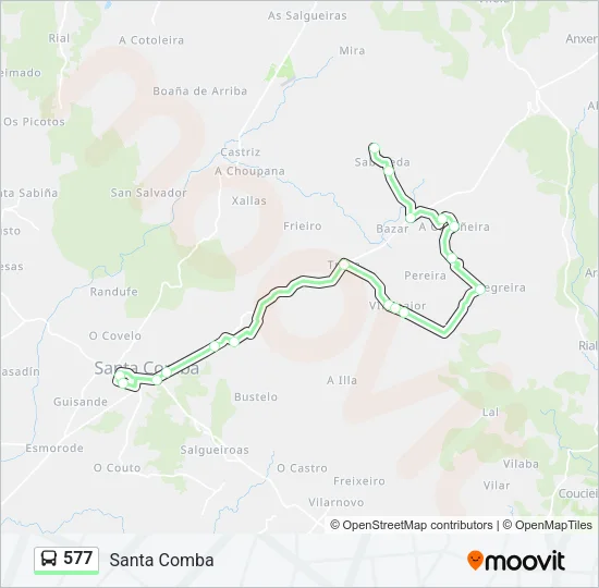 577 Bus Line Map