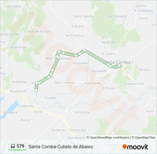 579 Bus Line Map