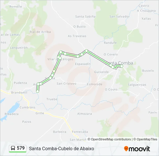 579 Bus Line Map