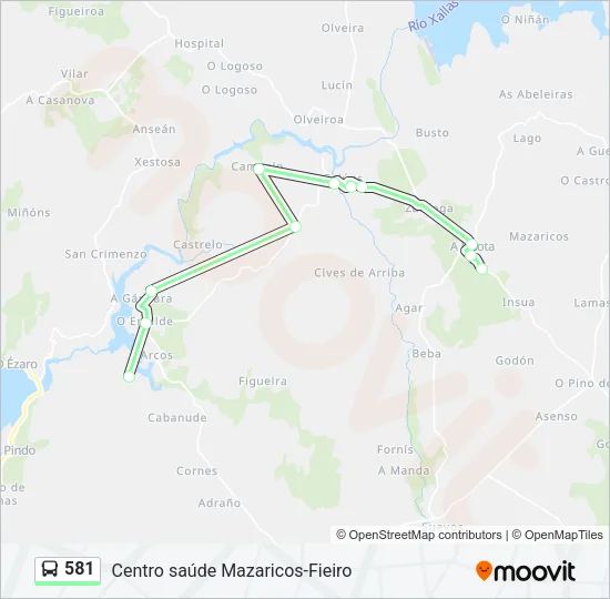 581 Bus Line Map
