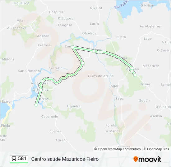 581 Bus Line Map