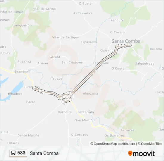 583 Bus Line Map