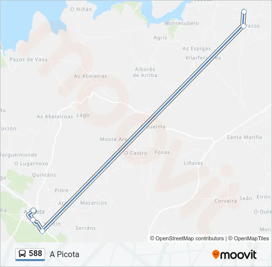 588 Bus Line Map